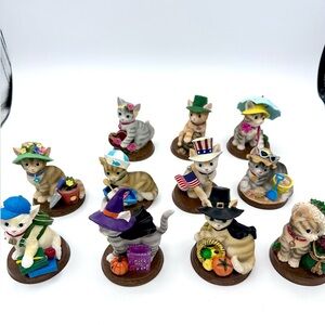 The Bradford Exchange Cat Purr-fect Perpetual Calendar Figures - Missing Jan